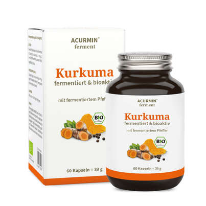 Acurmin Ferment – Fermentierte Bio-Kurkuma-Kapseln – 1.100 mg Kurkuma-Pulver, A-Nr.: 5895668 - 01