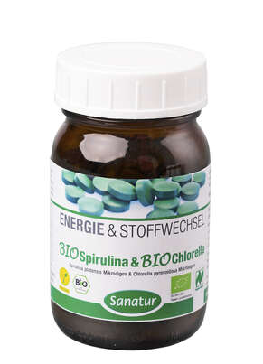 Sanatur Spirulina &amp; Chlorella Tabletten BIO, A-Nr.: 4258385 - 01