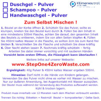 Duschgel Pulver Pfirsich StepOne, A-Nr.: 5454266 - 02