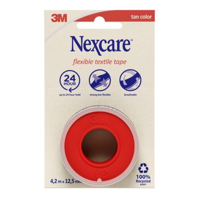 Nexcare™ Flexible Textilfixierpflaster, 4,2 m x 12.5 mm, 1 Rolle/Packung, A-Nr.: 5738035 - 01