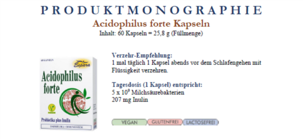 Espara Acidophilus forte Kapseln, A-Nr.: 5461042 - 03