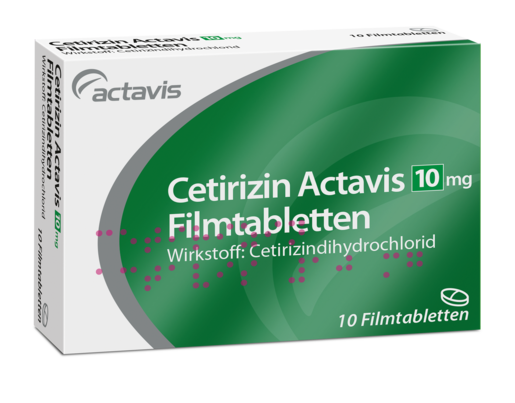 Cetirizin Actavis 10 mg Filmtabletten 10ST, A-Nr.: 3511913 - 01