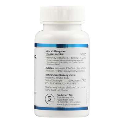 Vitamin B2 100 mg Klean Labs Kapseln, A-Nr.: 5787973 - 02