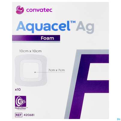 Convatec Aquacel Ag Foam (7x7 Cm) 10x10 Cm, A-Nr.: 4154154 - 01