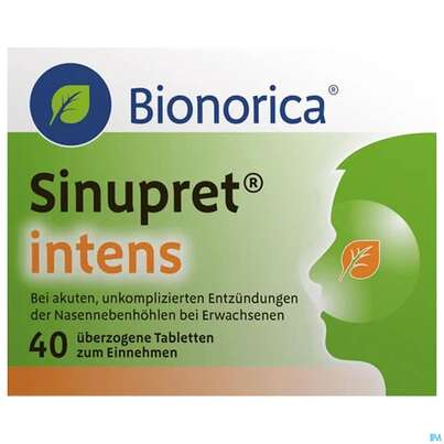 SINUPRET INTENS UEBERZ.TBL 40ST, A-Nr.: 4218919 - 01